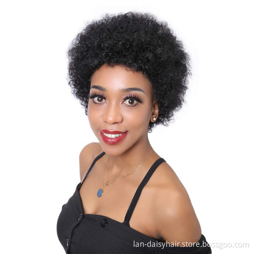 Wholesale wigs 100% human hair 10a Indian hair 13*1 Afro kinky curly lace front wig For Black Women